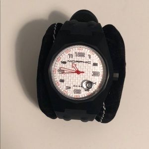Morphic black silicone watch